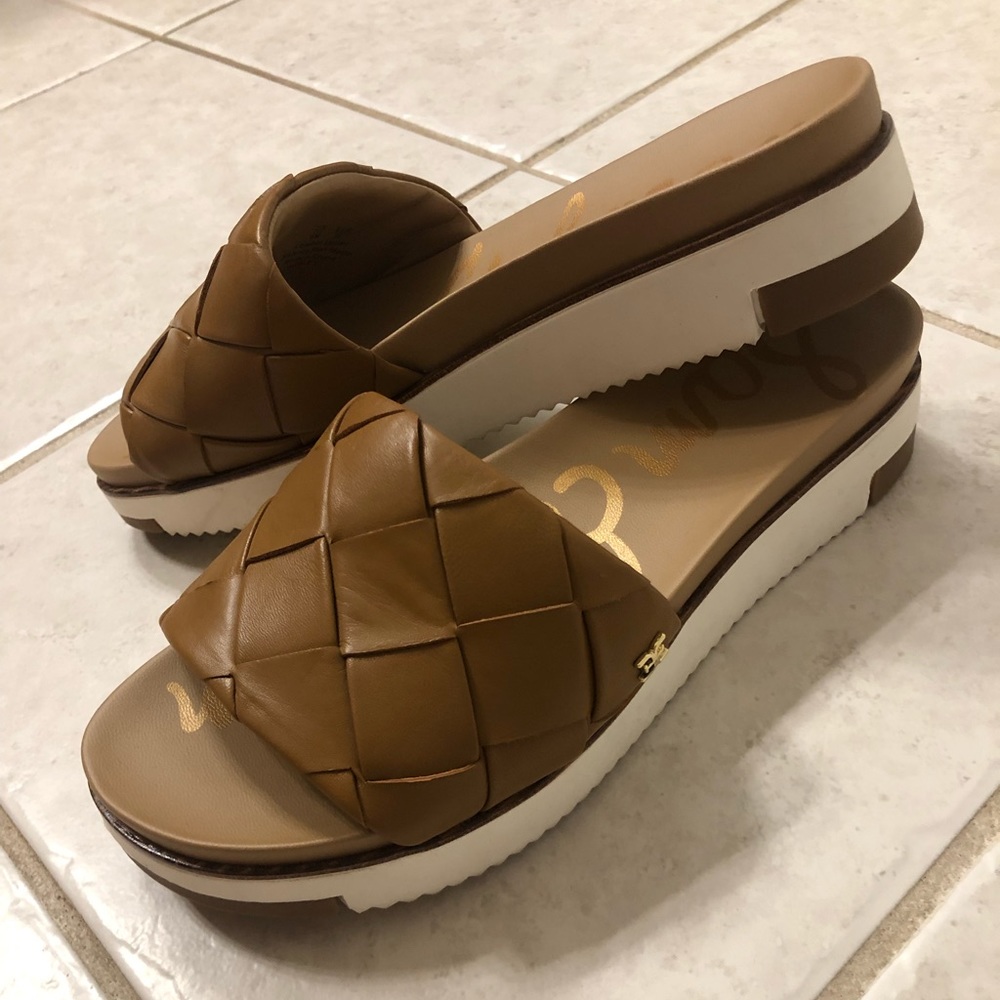 Sam Edelman braided leather slides